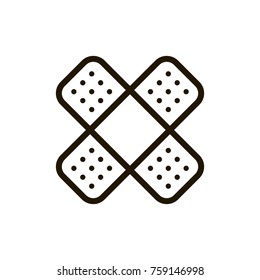 Plaster line icon. High quality black outline logo for web site design and mobile apps. Vector illustration on a white background.