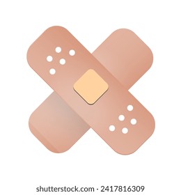 Icono de la línea de yeso. Herida, callo, venda, farmacia, sangre, piel, corte, cinta adhesiva, rasguño, ayuda, dolor, tratamiento. Icono de vector para negocios y publicidad
