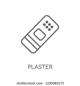 Plaster linear icon. Modern outline Plaster logo concept on white background from Health and Medical collection. Suitable for use on web apps, mobile apps and print media.