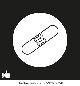plaster, medicine, icon, vector illustration EPS 10