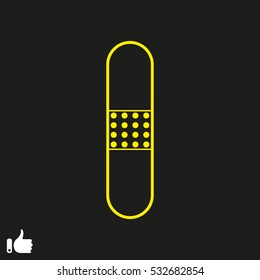 plaster, medicine, icon, vector illustration EPS 10