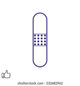 plaster, medicine, icon, vector illustration EPS 10
