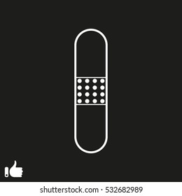 plaster, medicine, icon, vector illustration EPS 10