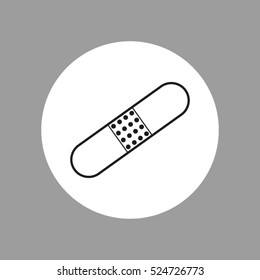 plaster, medicine, treatment, vector icon, eps10