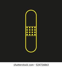 plaster, medicine, treatment, vector icon, eps10