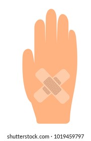 Plaster on hand illustration vector
