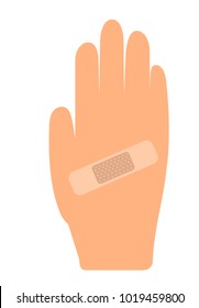 Plaster on hand illustration vector