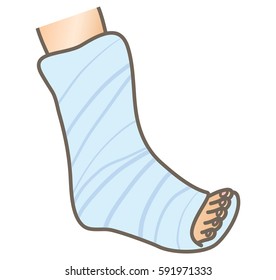 Plaster on the leg