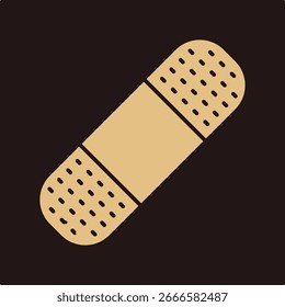 Plaster symbol trendy artwork useful vector Illustration brown design beautiful colorful background.eps
