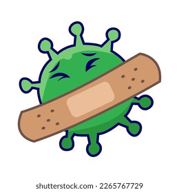 Plaster Virus Patch V54 Patch Streetwear, Urban Design Green and Black Colors Patch Commercial Use