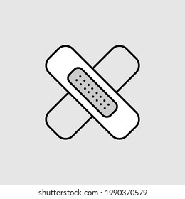 plaster for wounds. It is used to cover wounds to prevent infection. vector used for medical books or medical illustrations.