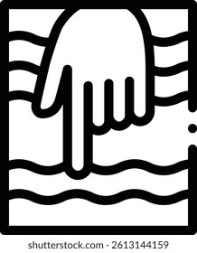plastered arm icon. Thin Linear Style Design Isolated On White Background