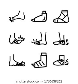 plastered foot icon or logo isolated sign symbol vector illustration - Collection of high quality black style vector icons
