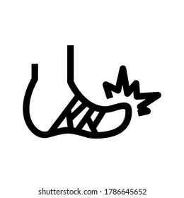 icono de pie o logotipo símbolo de signo aislado ilustración vectorial - iconos vectoriales de estilo negro de alta calidad
