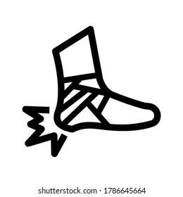 plastered foot icon or logo isolated sign symbol vector illustration - high quality black style vector icons
