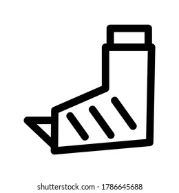 plastered foot icon or logo isolated sign symbol vector illustration - high quality black style vector icons
