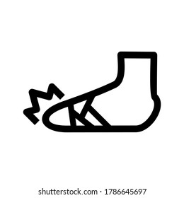 icono de pie o logotipo símbolo de signo aislado ilustración vectorial - iconos vectoriales de estilo negro de alta calidad
