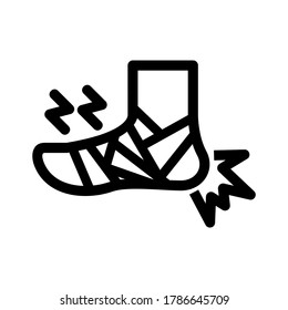 plastered foot icon or logo isolated sign symbol vector illustration - high quality black style vector icons
