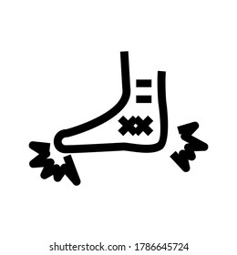 plastered foot icon or logo isolated sign symbol vector illustration - high quality black style vector icons
