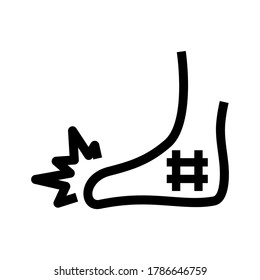 plastered foot icon or logo isolated sign symbol vector illustration - high quality black style vector icons
