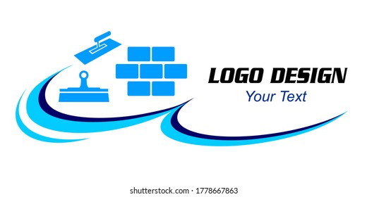 Plastering finishing company logo in vector quality.