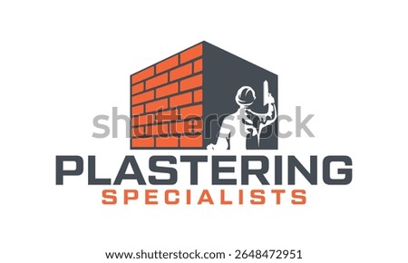 Plastering logo design icon vector template