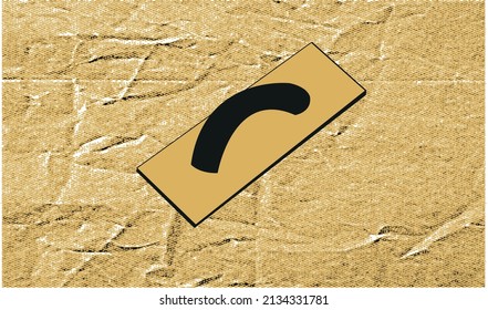 Plastering trowel design. Plasterer tool vector design. Plaster work design stock illustration.