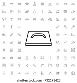 Plastering trowel icon. set of outline construction icons.