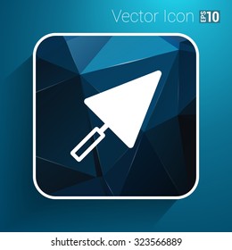 plastering trowel icon vector button logo symbol.