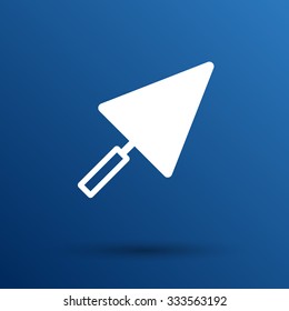 plastering trowel icon vector button logo symbol.
