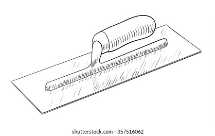 Plastering Trowel Illustration