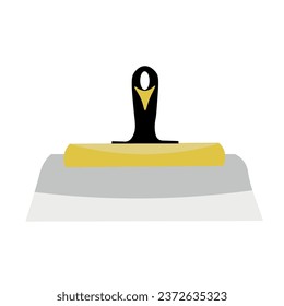 Plastering trowel on white background