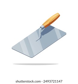 Plastering trowel vector isolated on white background.