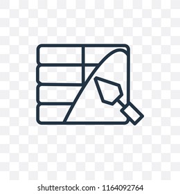 Plastering vector icon isolated on transparent background, Plastering logo concept