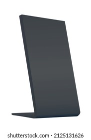 Plastic advertising table sign. vector