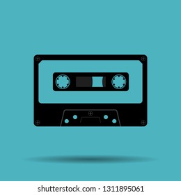 Plastic audio compact cassette tape - web icon 