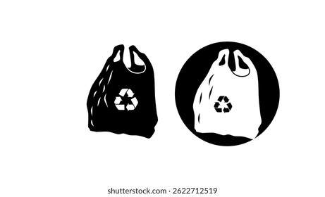 Plastic Bag , black isolated silhouette