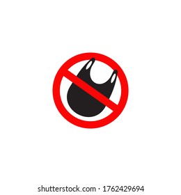 Plastic bag campaign design vector template