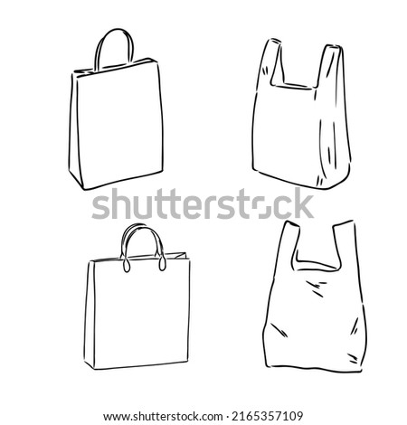plastic bag cartoon vector and illustration plastic bag vector