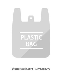 Plastic bag color vector icon illustration