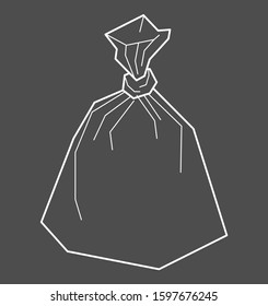 Plastic bag empty isolated. Transparent bag vector illustration
