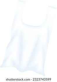 Plastic Bag flat vector illustration isolated on white background.
