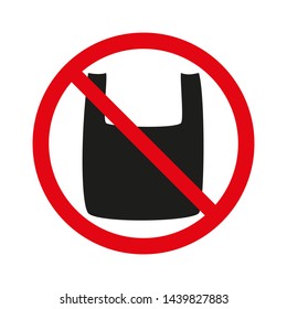 Plastic bag free icon. July, 3th holiday. Vector design element for posters, banners, ads, t shirts, cards, web