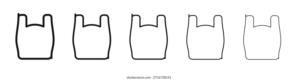 Diseño de icono de bolsa de plástico, logotipo, App, UI. Ilustración vectorial, EPS