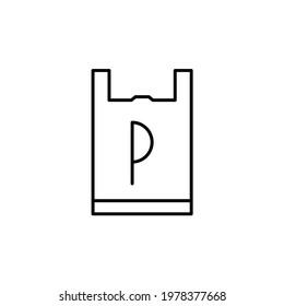 Plastic bag icon, EPS 10