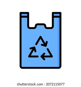 Plastic Bag Icon, Filled Line Symbol Vektorgrafik, Geeignet für Website, mobile App, Druck, Präsentation, Infografik und jedes andere Projekt.