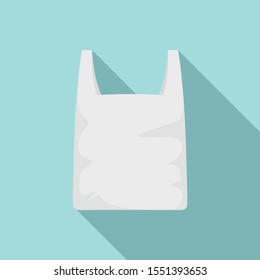 Plastic bag icon. Flat illustration of plastic bag vector icon for web design