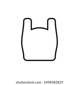plastic bag icon isolated on white background