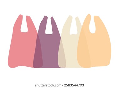Plastic bag icon isolated on white backgrond