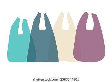 Plastic bag icon isolated on white backgrond